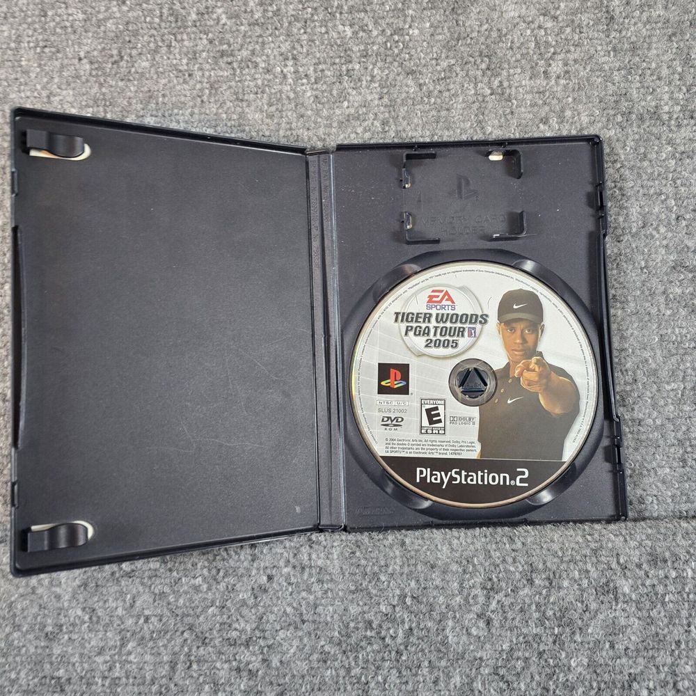 Tiger Woods PGA Tour‎ 2005 (PlayStation 2, 2004) PS2 (Case, DVD) No Manual - Picture 3 of 4